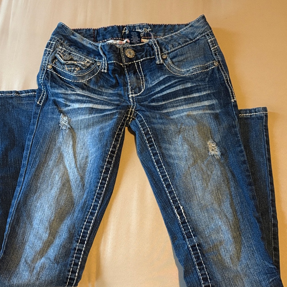 Amethyst Jeans Women's Boot Cut in Deep Blue